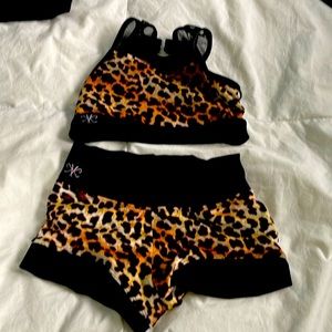 Kandi Kouture leopard two piece convention wear